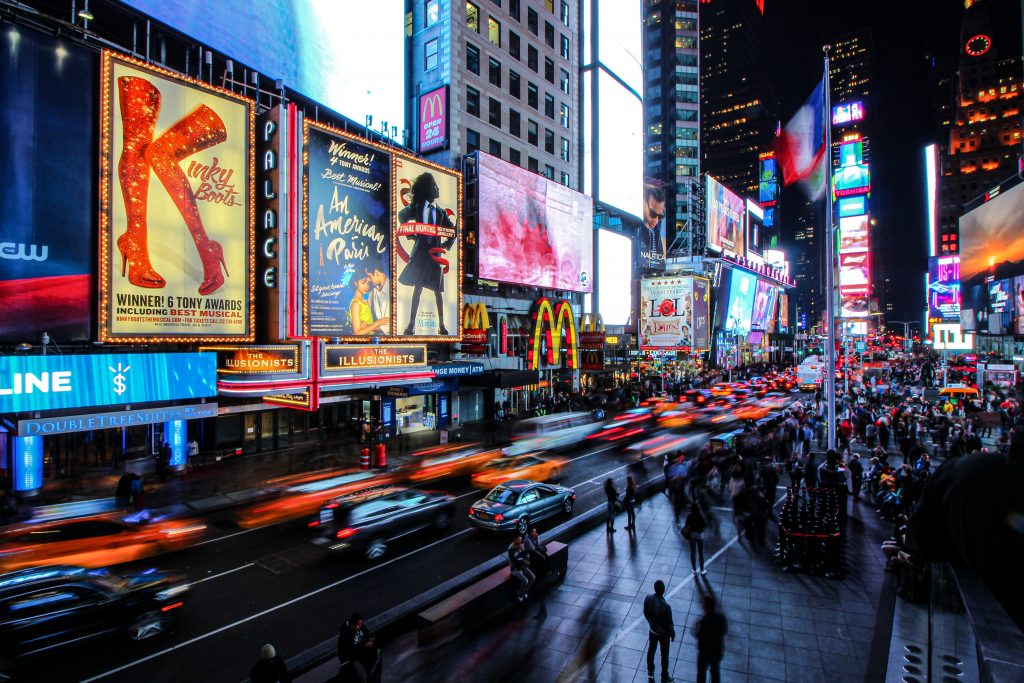 O que fazer à noite em Nova York - Times Square