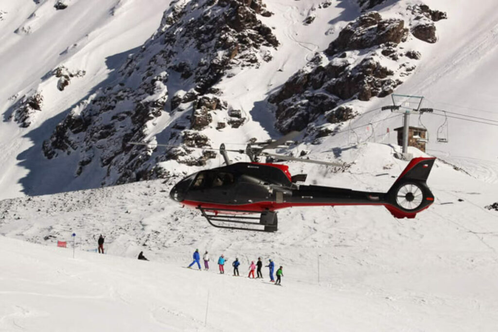 Excursão de helicóptero ao Valle Nevado