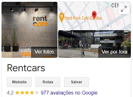 RentCars no Google | Viva o Mundo